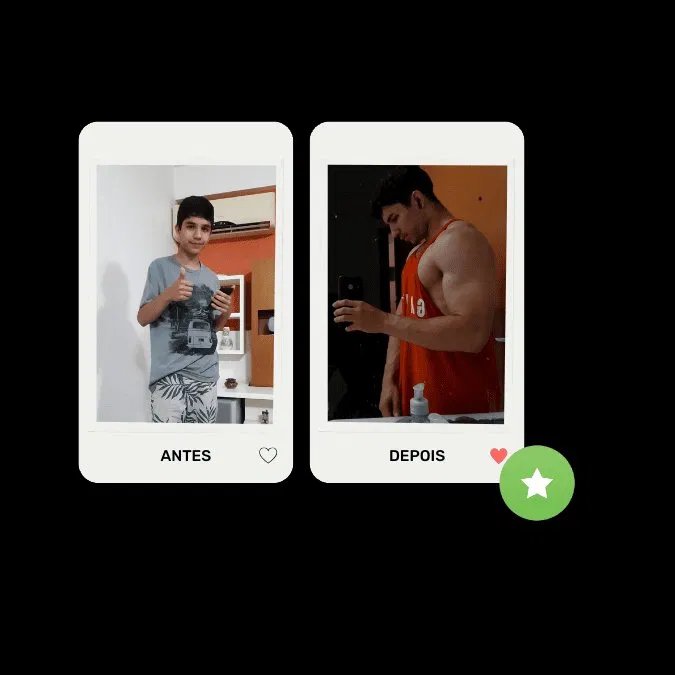 Antes e depois de aluno do Close Friends do Ribas
