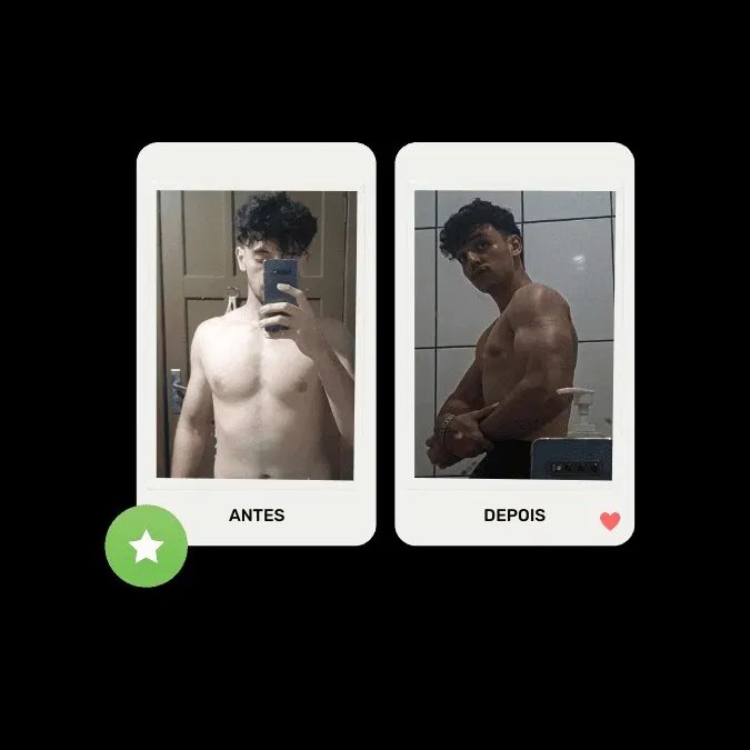 Antes e depois de aluno do Close Friends do Ribas